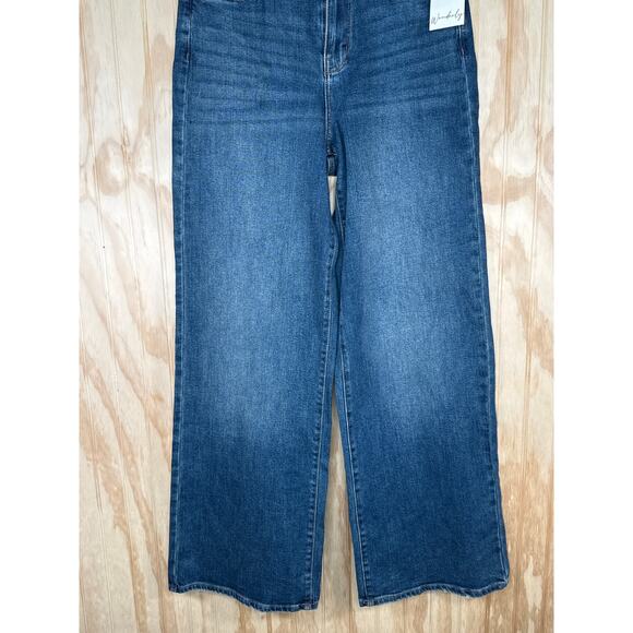Wonderly Wide Leg Jeans High Rise Stretch Denim Size 8R NWT, Boho, Y2K Revival - Picture 5 of 9